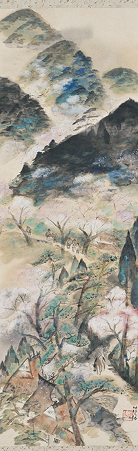冨田渓仙《花の吉野山》