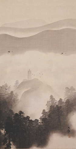 横山大観《遠寺晩鐘》
