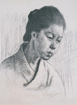 青木繁《婦人像》1903年