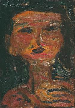 長谷川利行《人物(顔)》1929年頃