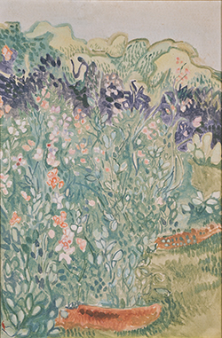 牧野虎雄《庭》1930年頃