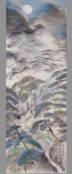 冨田渓仙《嵐峡春宵図》