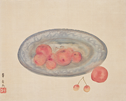 村上華岳《皿と桃》